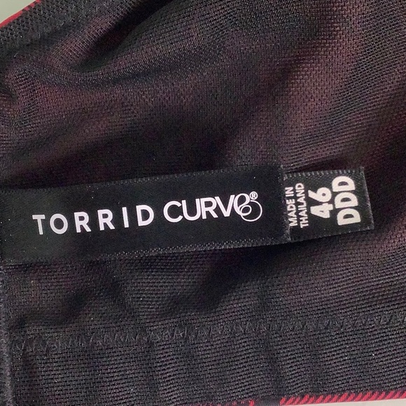 Torrid Curve H20 non padded no wire full coverage plaid pattern bra SZ 46DDD EUC - Picture 11 of 14